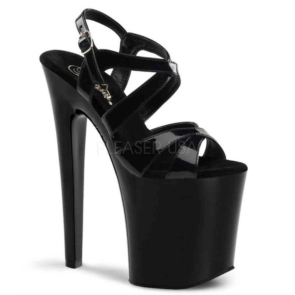 Pleaser - XTREME872 Sandale à bride à la cheville, Pole dance chaussures - Chaussures de pole dance - Noir Product image